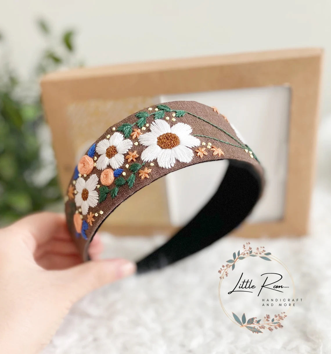 Hand-embroidered Headband | Full Floral Design | Collection 1