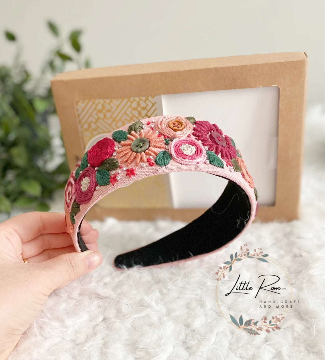 Hand-embroidered Headband | Full Floral Design | Collection 1