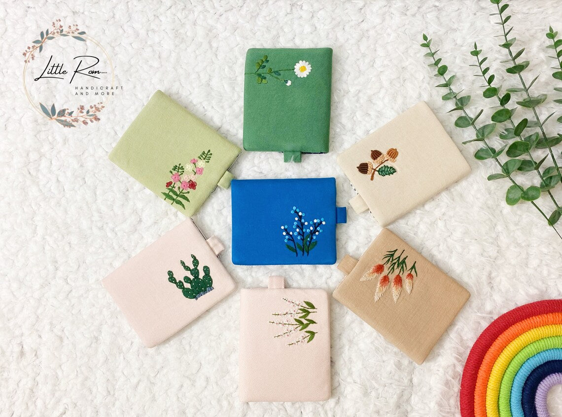 Christmas Themed Hand-embroidered Wallet | Wild Flower Collection