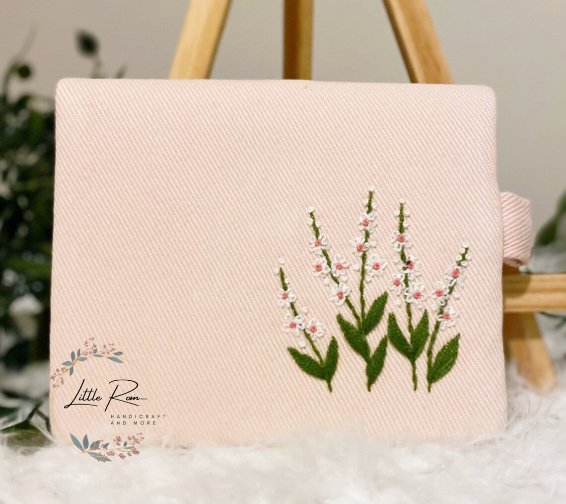 Christmas Themed Hand-embroidered Wallet | Wild Flower Collection
