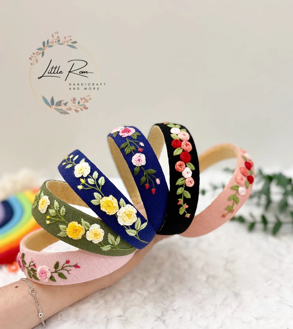 Hand-embroidered Headbands | Rose Garden Collection 2