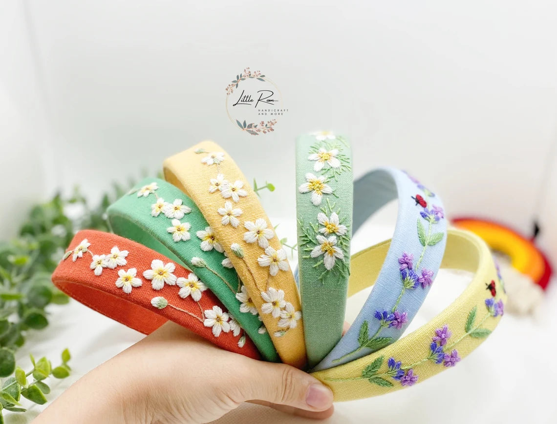 Hand-embroidered Floral Headbands | Scent of Summer Collection 1