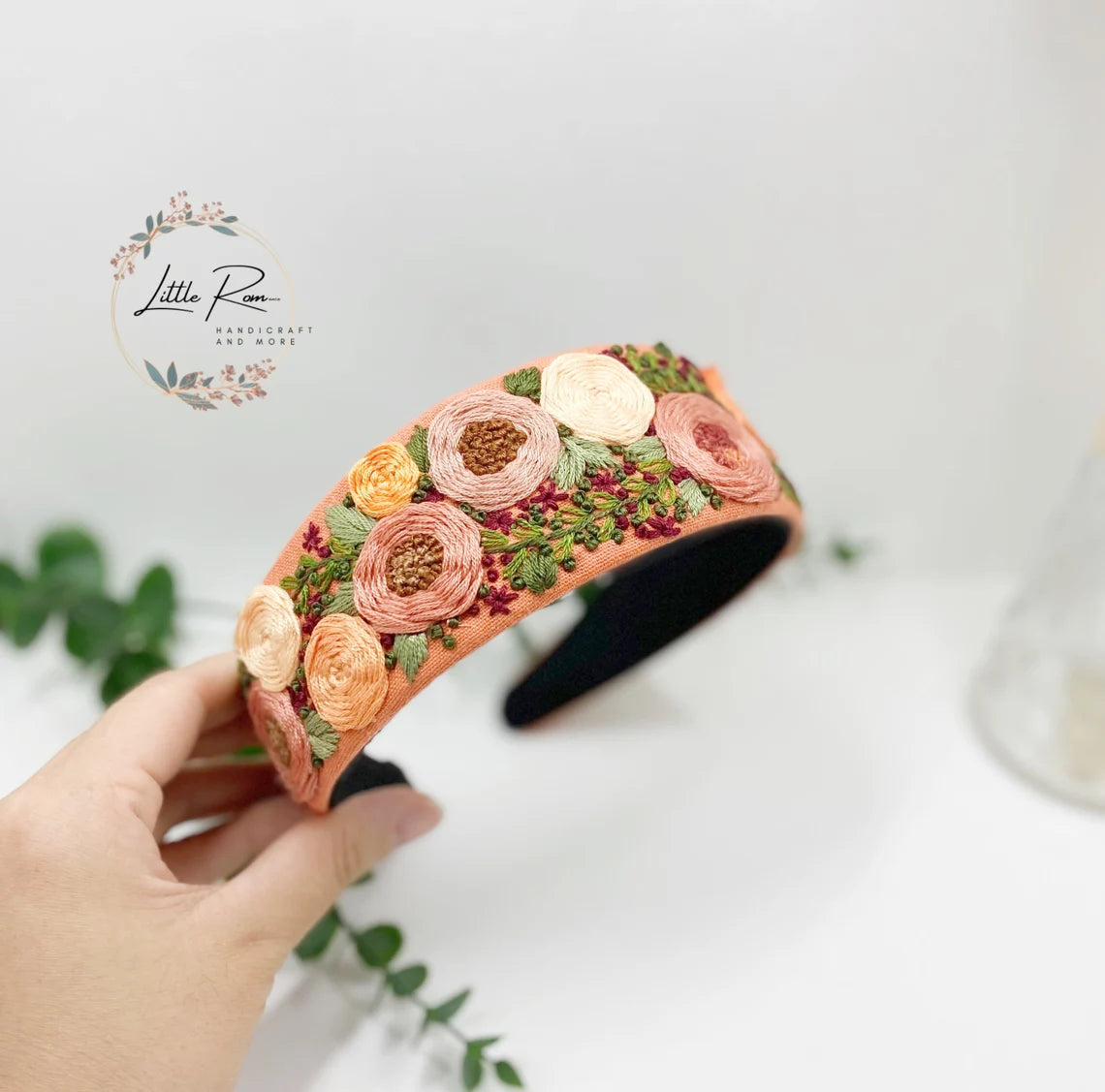 Hand-embroidered Headband | Full Floral Design | Collection 1