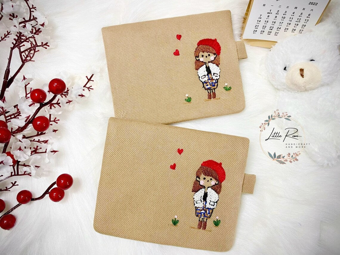 Christmas Themed Hand-embroidered Wallet | Wild Flower Collection