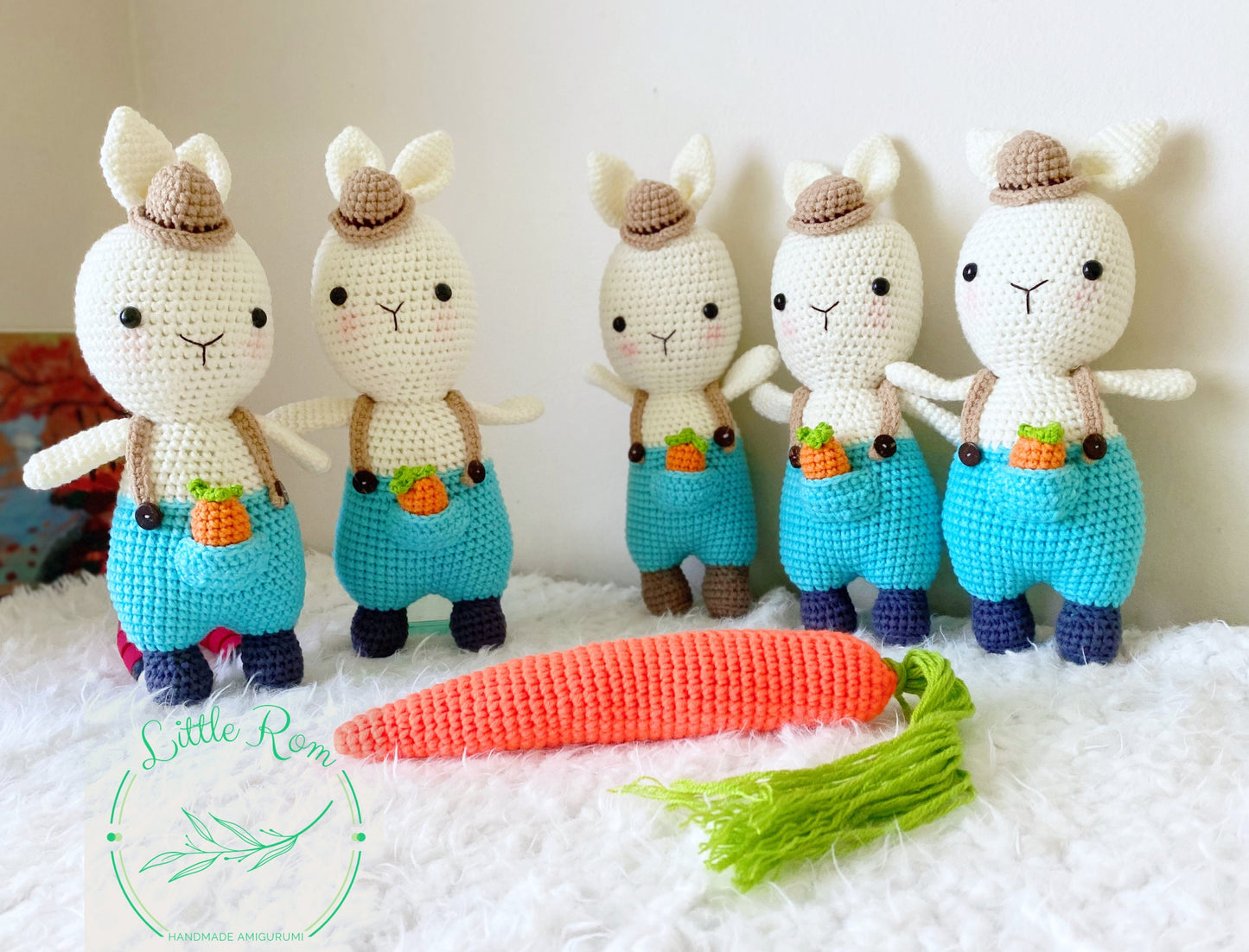 Amigurumi Bunny Crochet Bunny with Detachable Carrot