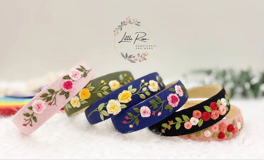 Hand-embroidered Headbands | Rose Garden Collection 2