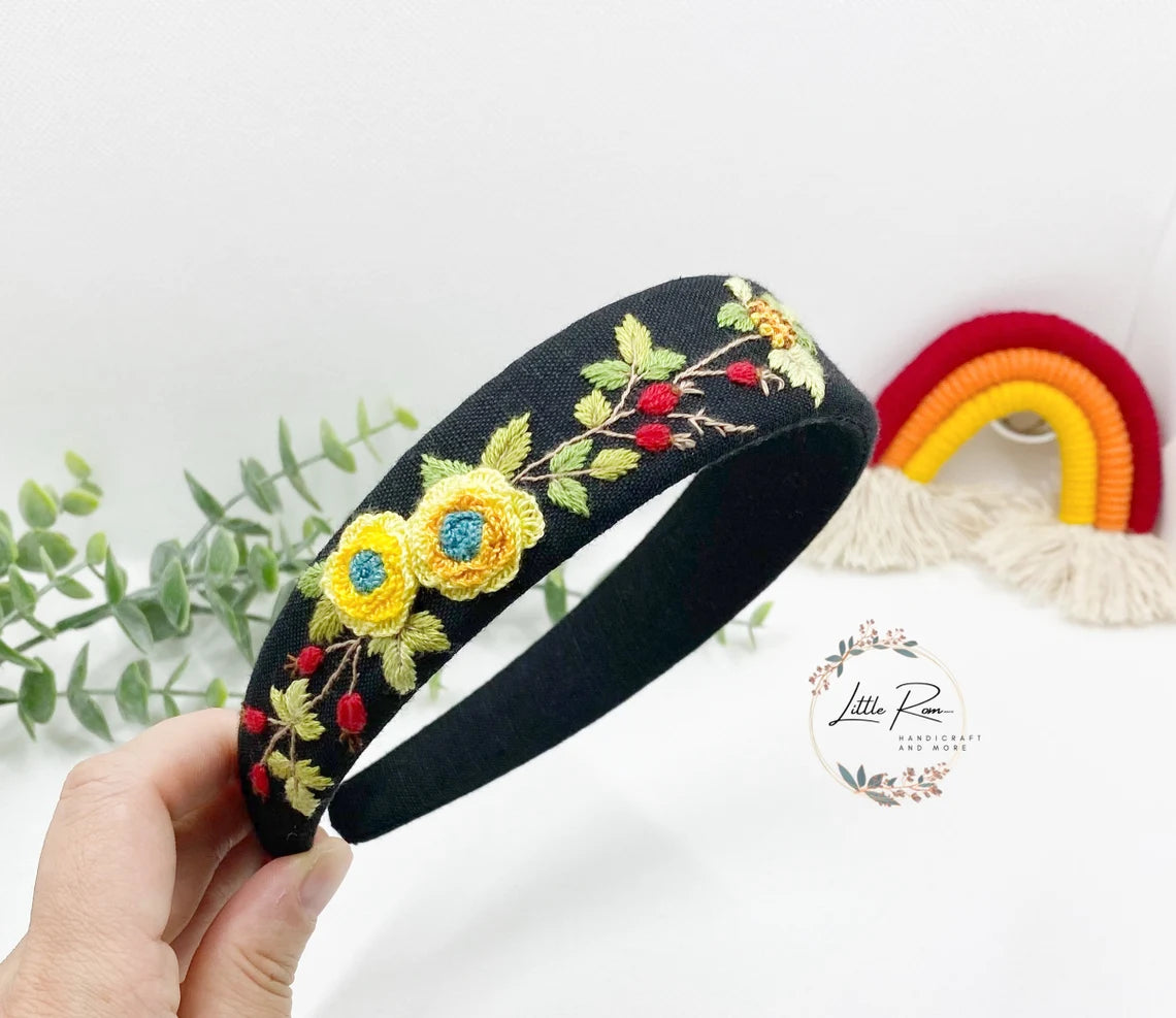 Hand-embroidered Headbands | Floral Designs | Collection 2