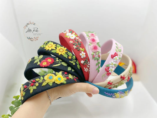 Hand-embroidered Headbands | Floral Designs | Collection 2