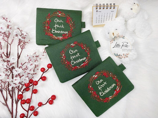 Christmas Themed Hand-embroidered Wallet | Wild Flower Collection