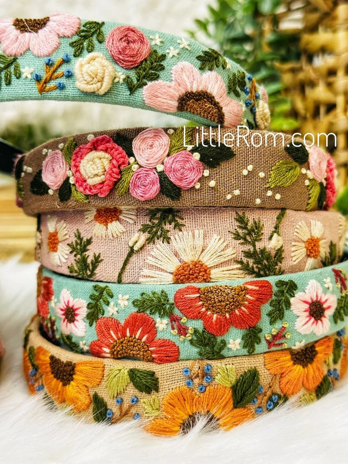 Hand-embroidered Headbands | Floral Designs | Collection 1