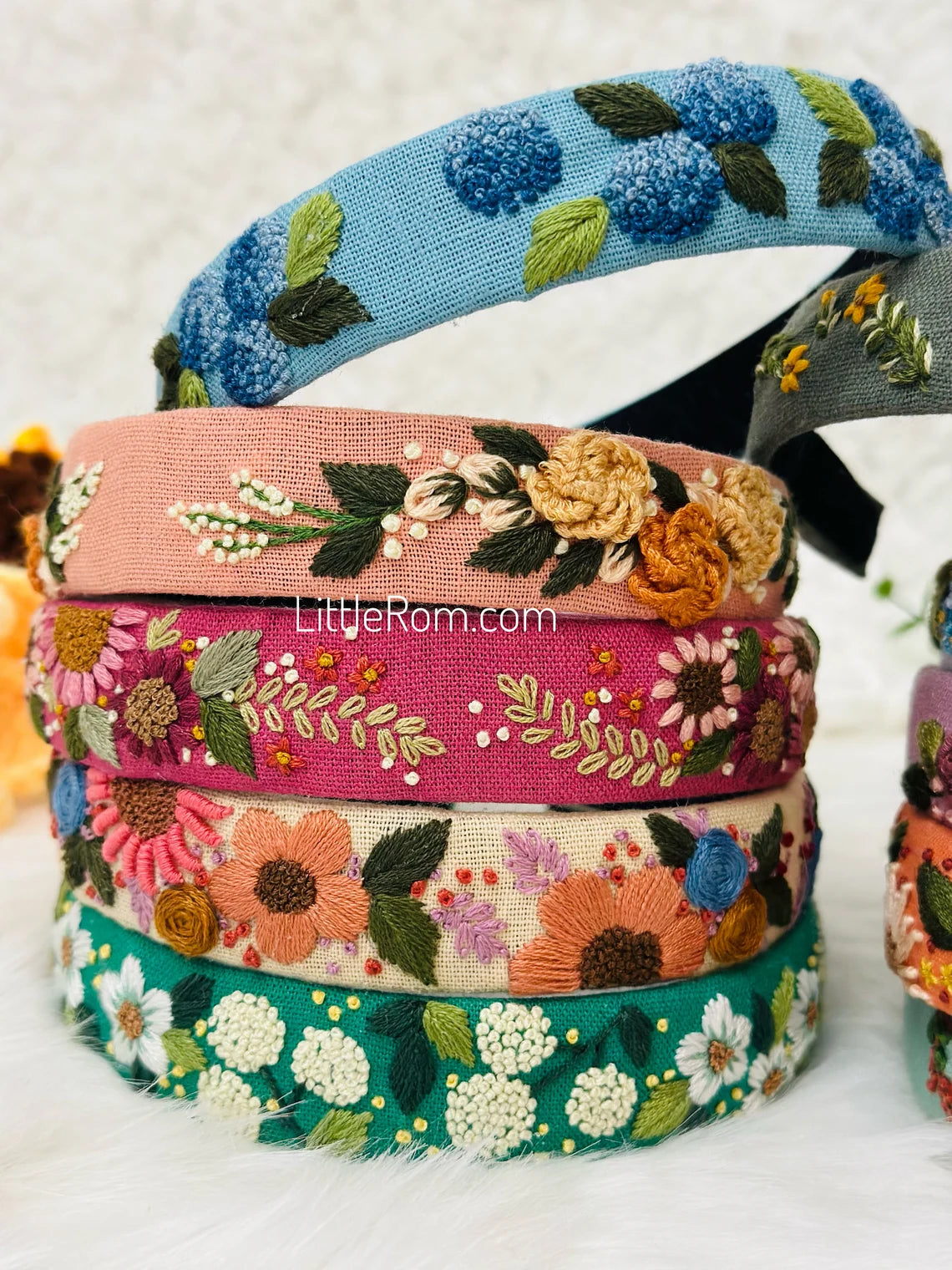 Hand-embroidered floral headband | Collection 2