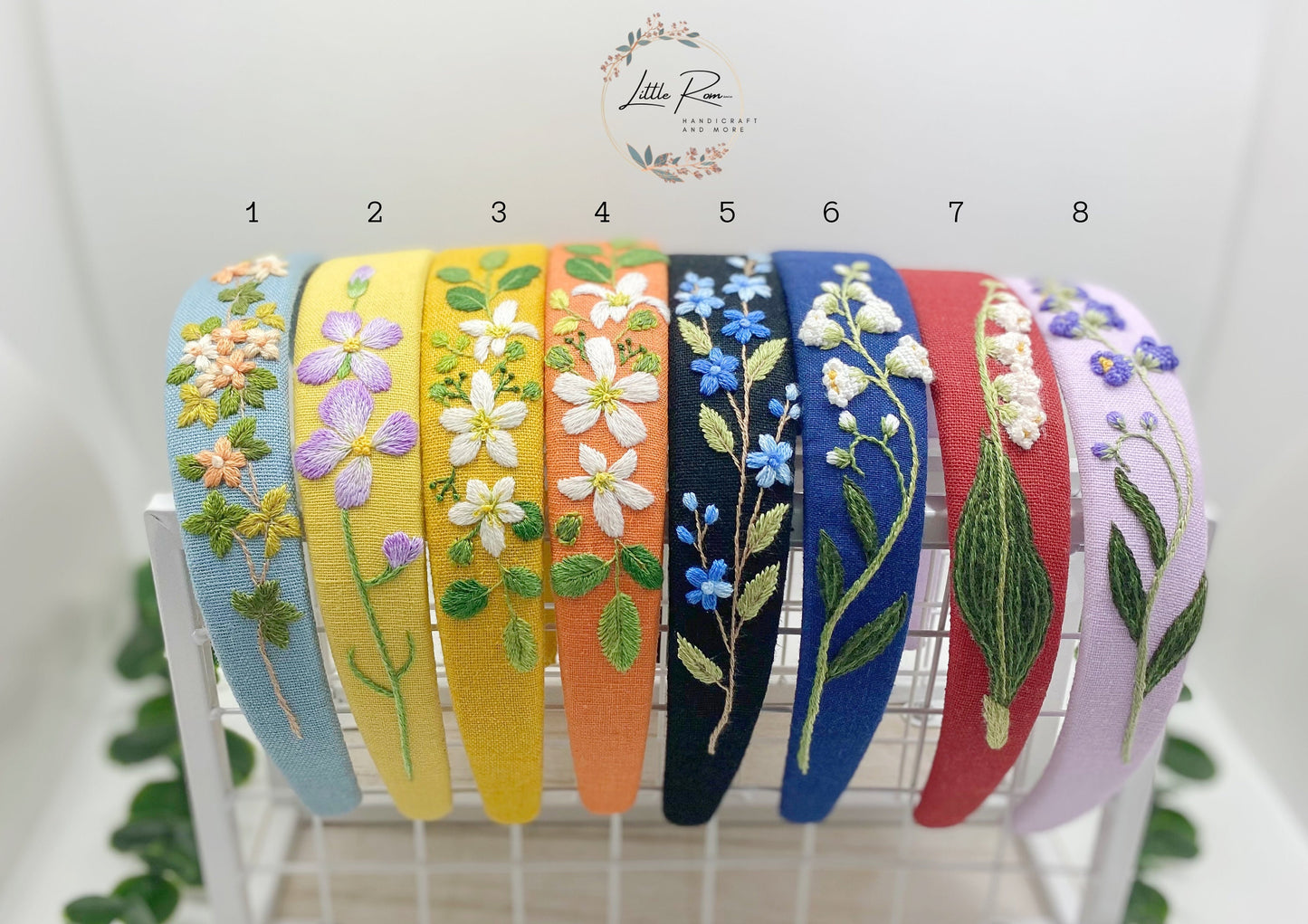 Hand-embroidered Floral Headbands | Collection 1