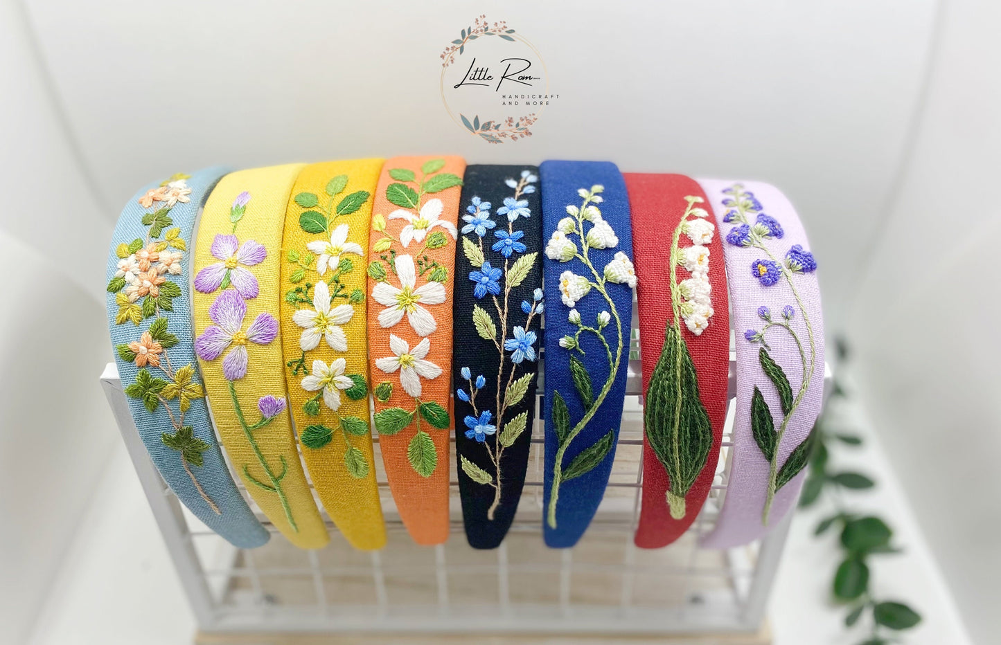 Hand-embroidered Floral Headbands | Collection 1