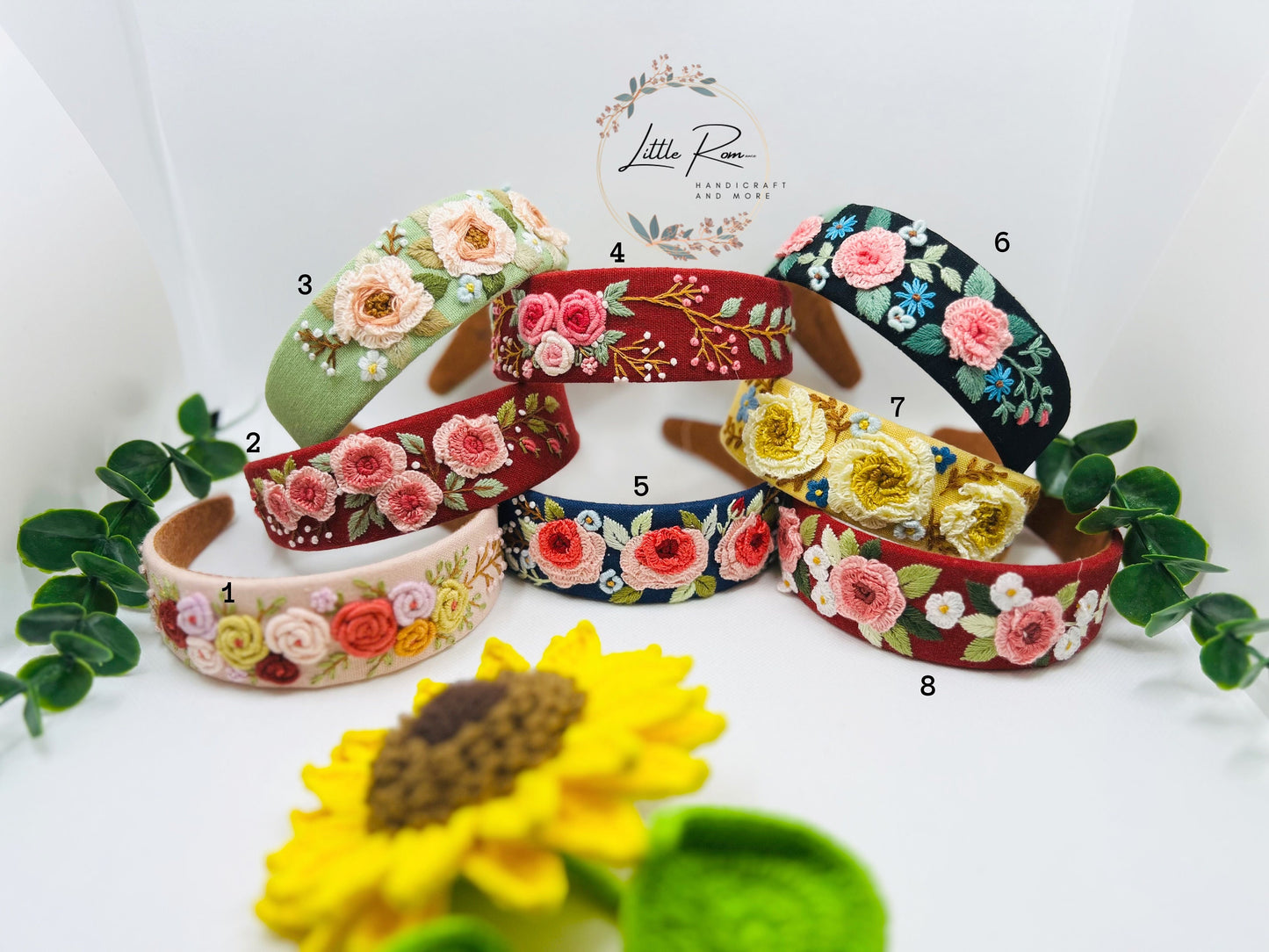 Hand-embroidered Headbands | Full Floral Designs | Collection 2