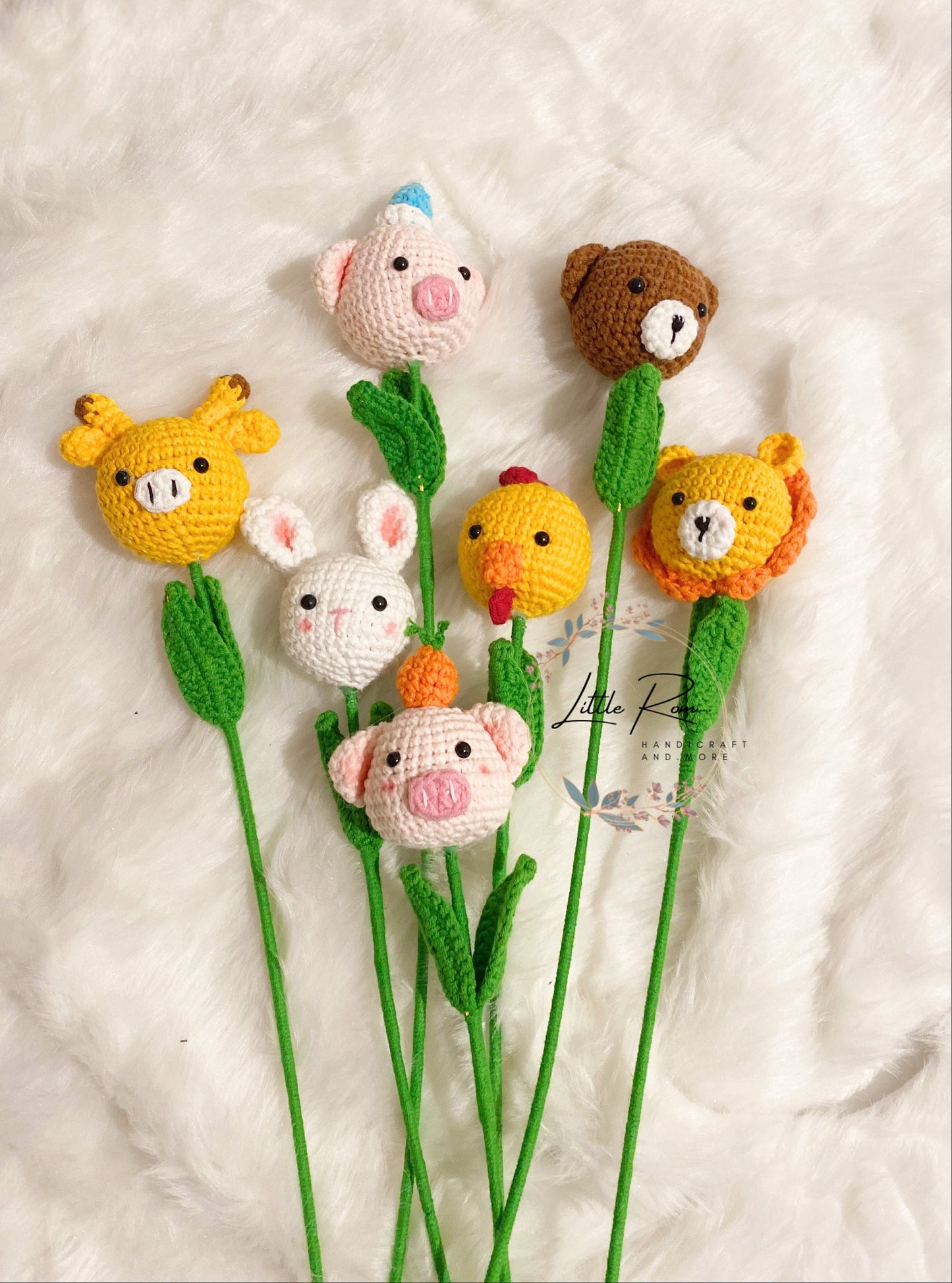 Crochet Animal Flowers